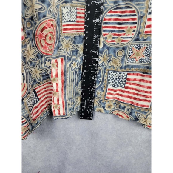 Pierre Cardin 1XLT American Flag Print Short Sleeve Button Up Shirt Men's - Picture 5 of 7